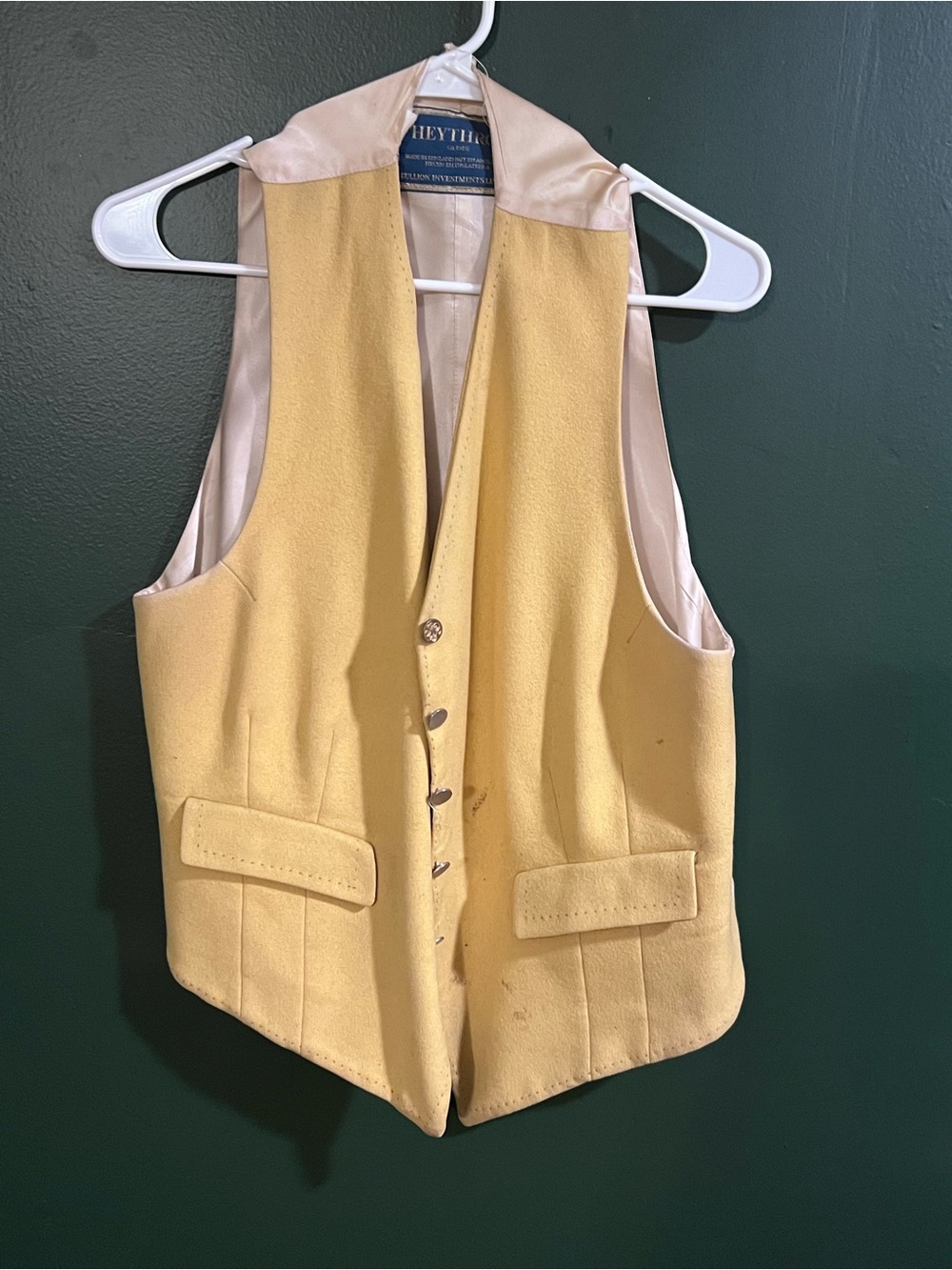 Canary yellow Vest - Classic Button Front